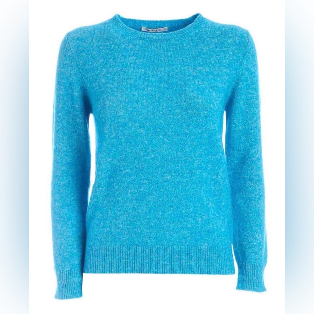 Kangra Turquoise‎ Women's Sweater Alpaca Wool Blend Crew Size Large (52)
